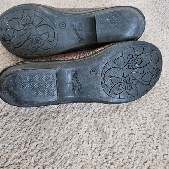 Dansko Olivia Loafer Womens 37 Brown Leather Pebble stone Slip-on Comfort Shoe - Picture 5 of 7